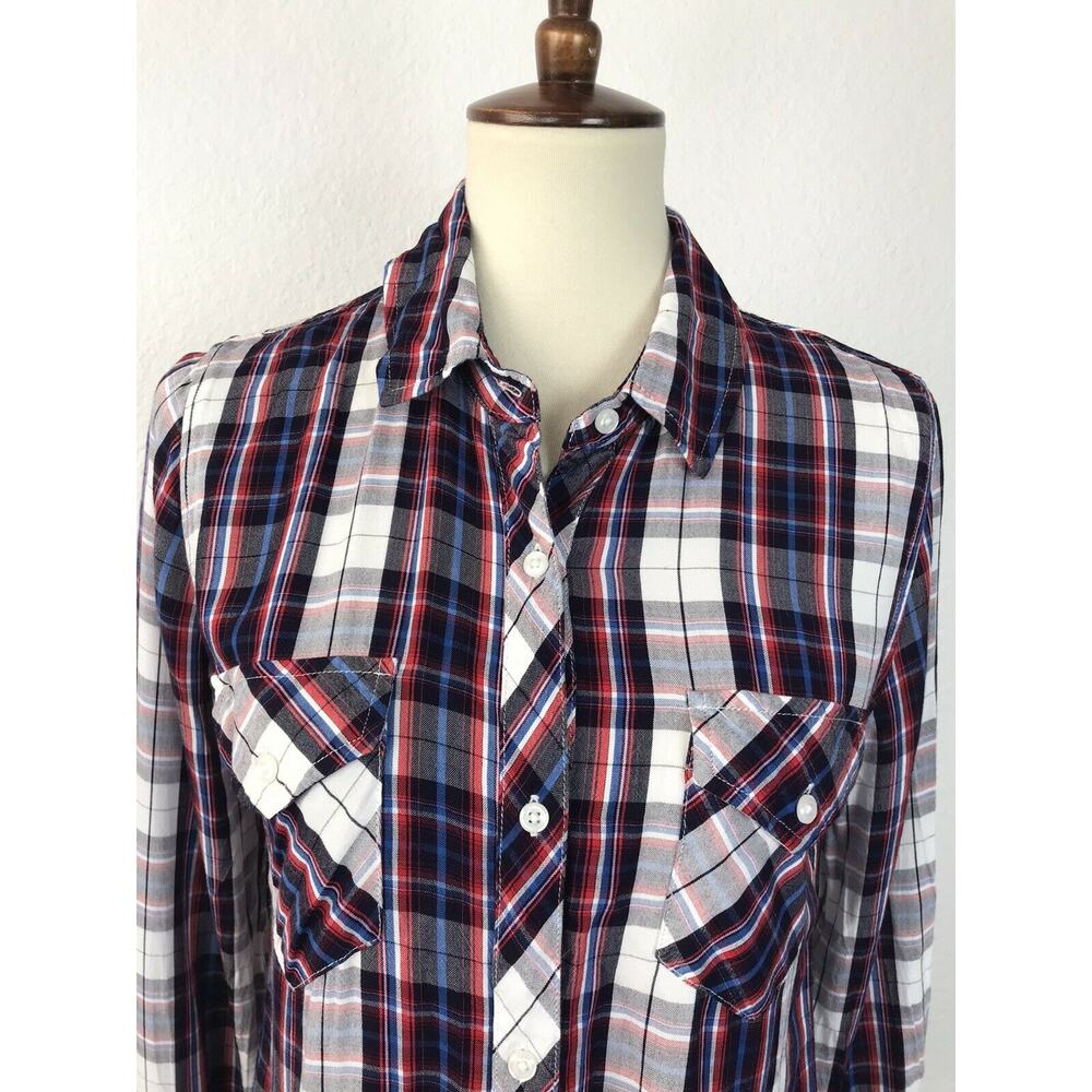 Rails Multicolor Plaid Button Down Top - image 5